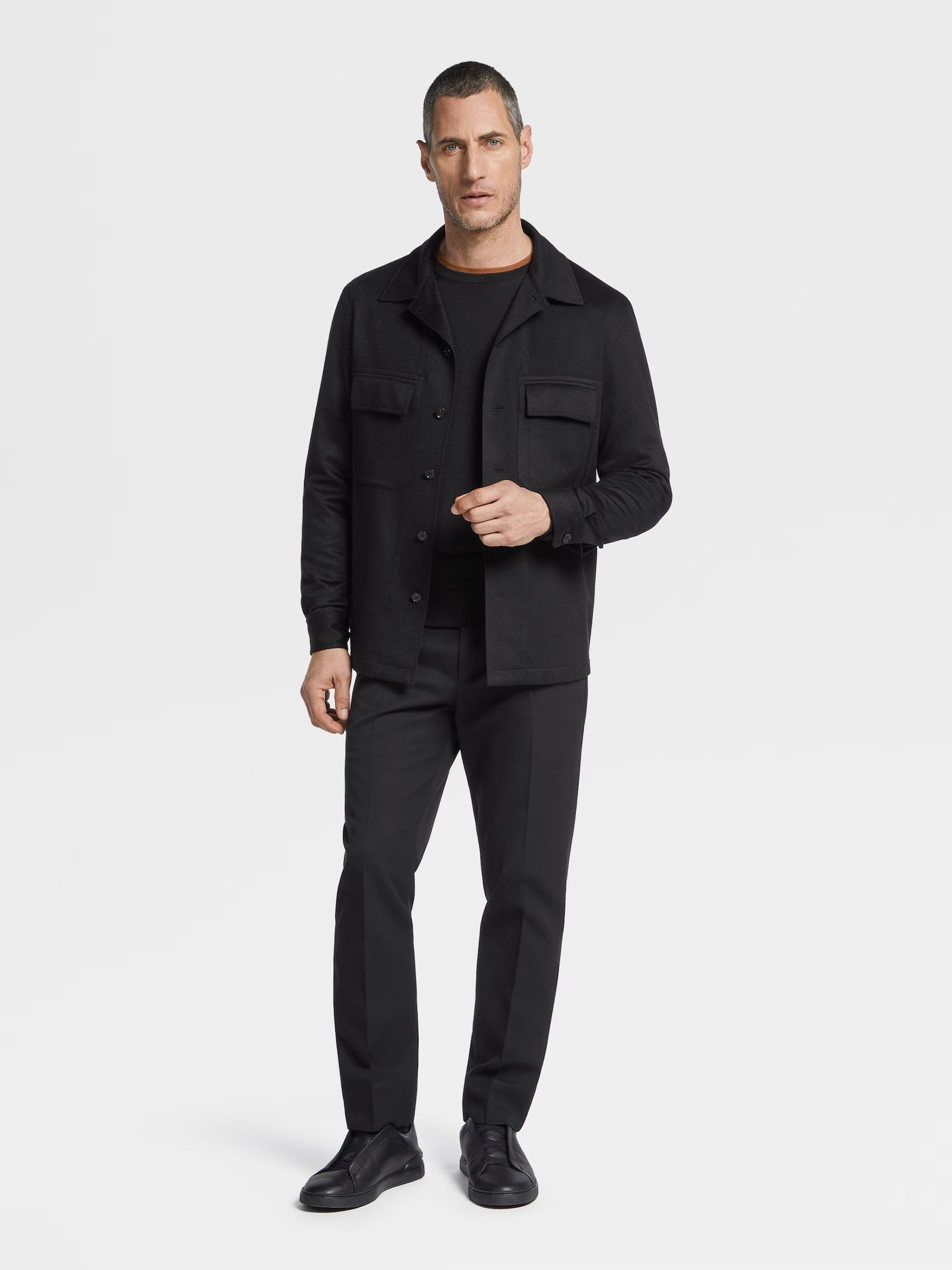 Zegna Overshirt in Black