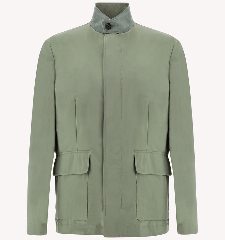 Paul & Shark Typhoon Platinum Car Coat in Agave Green