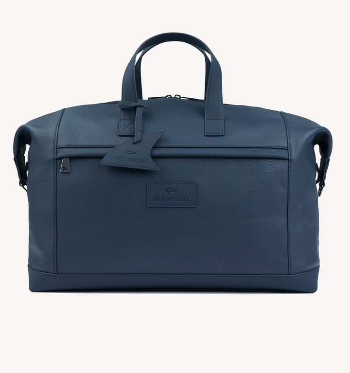 Paul & Shark Tumbled Leather Holdall in Blue