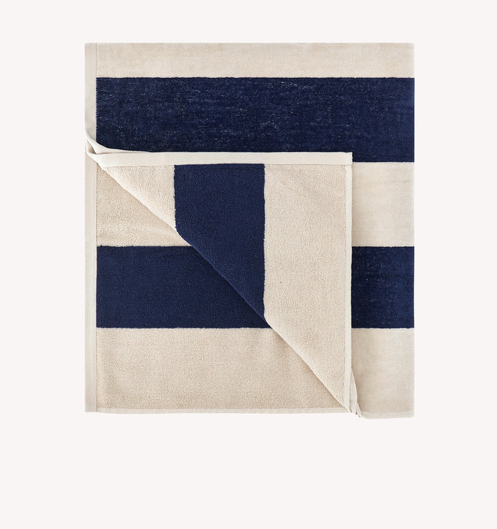 Paul & Shark Striped Beach Towel in Blu-Blanco