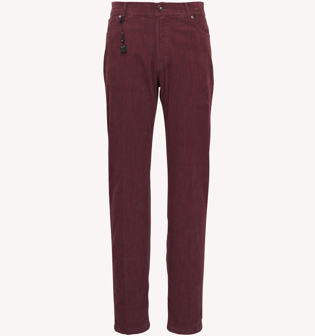 Pescarolo Velour Corduroy Five Pocket Pant in Wine