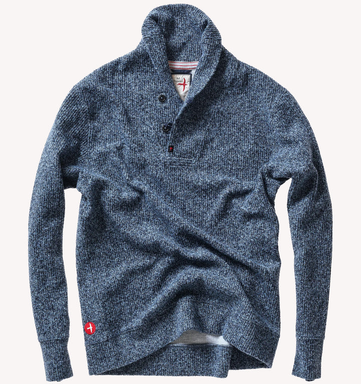 Relwen Ridge Twist Shawl in Dark Blue Marl