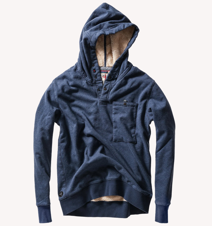 Relwen Superfleece Hoodie in Navy Heather