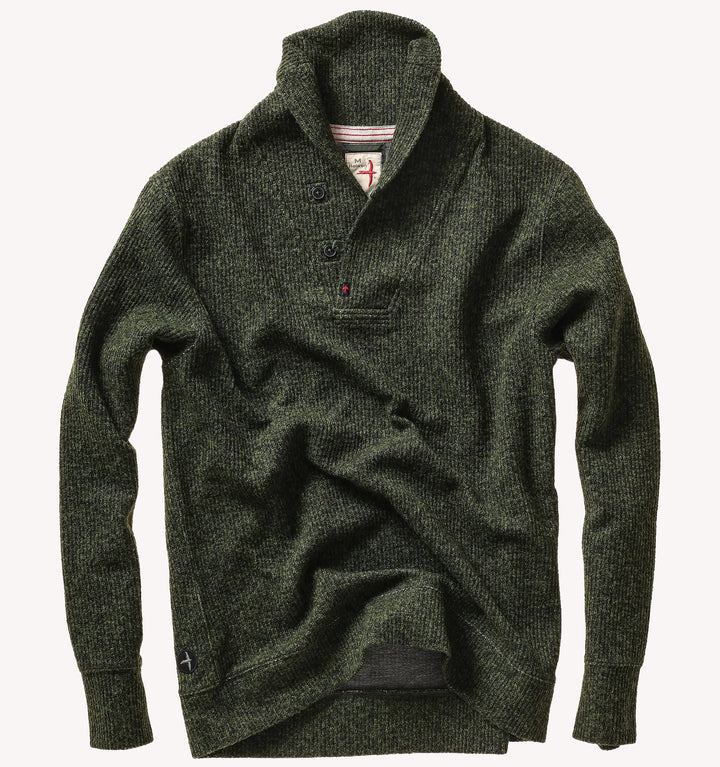 Relwen Ridge Twist Shawl in Dark Loden Marl