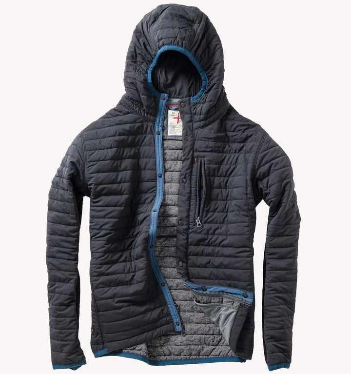 Relwen Windzip Hood Jacket in Black Fade
