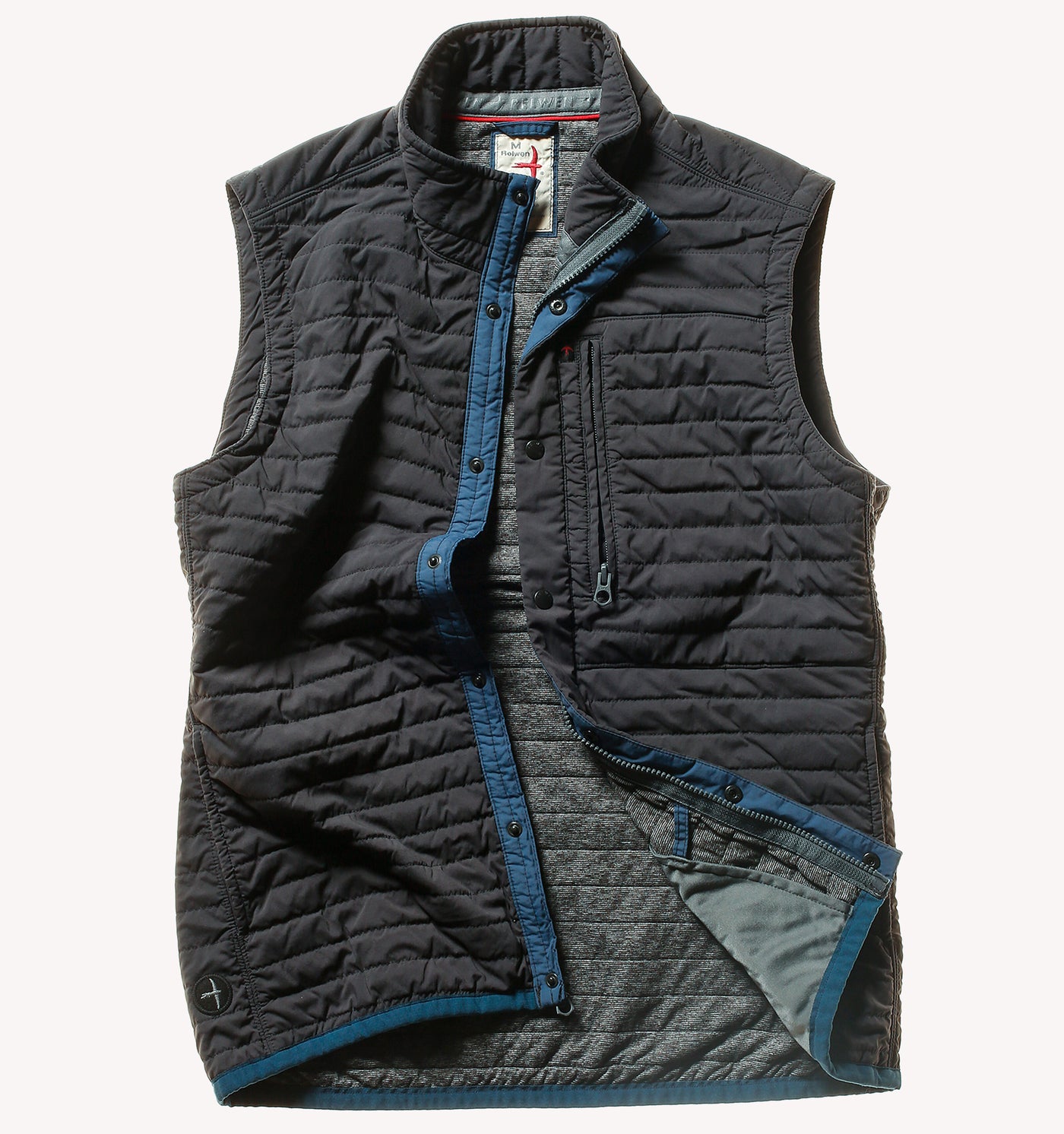 Relwen Windzip Vest in Black Fade