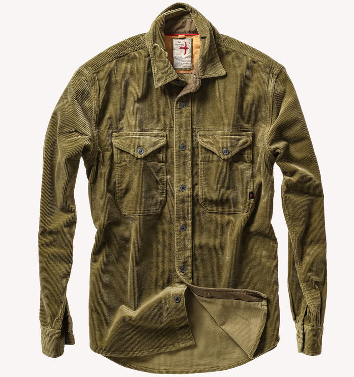 Relwen Cord Workshirt in Moss