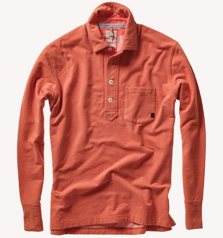 Relwen Mariner Polo in Orange Fade Heather