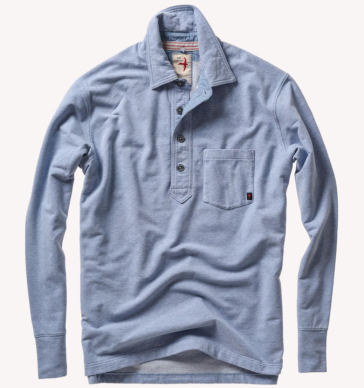 Relwen Mariner Polo in Light Blue Heather