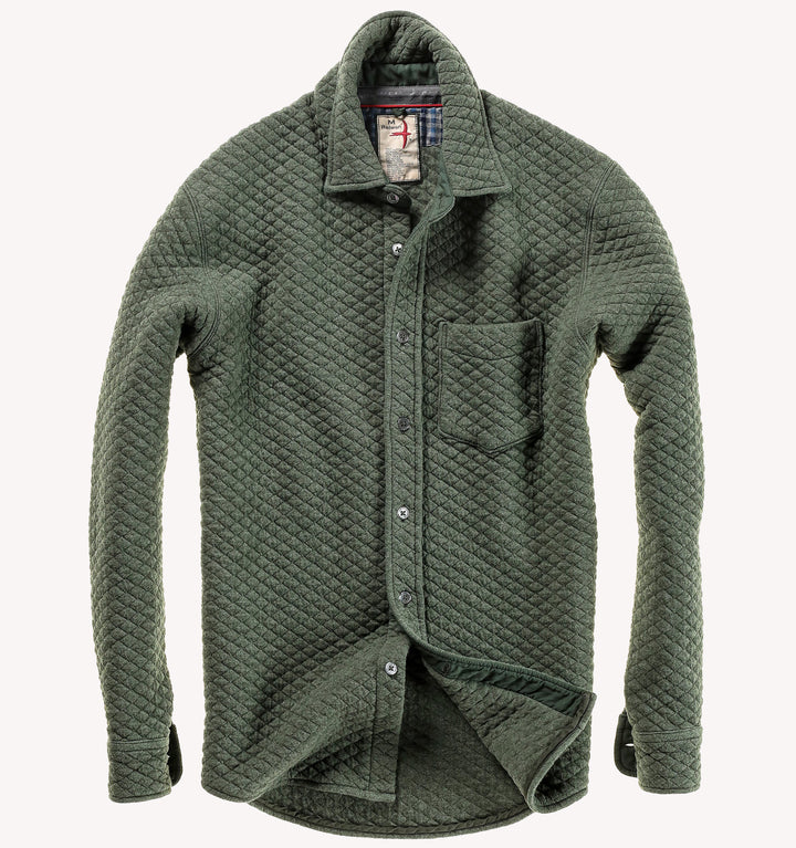 Relwen Bubble Knit Shirt in Sale Green Heather