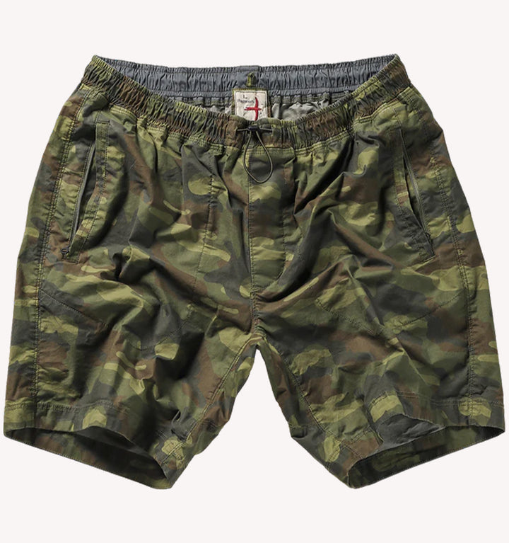 Relwen Tropic-Weave Windshort Shorts in Bright Olive Camo