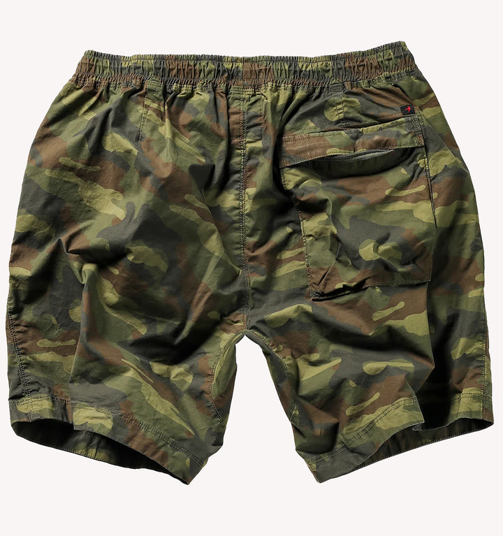 Relwen Tropic-Weave Windshort Shorts in Bright Olive Camo