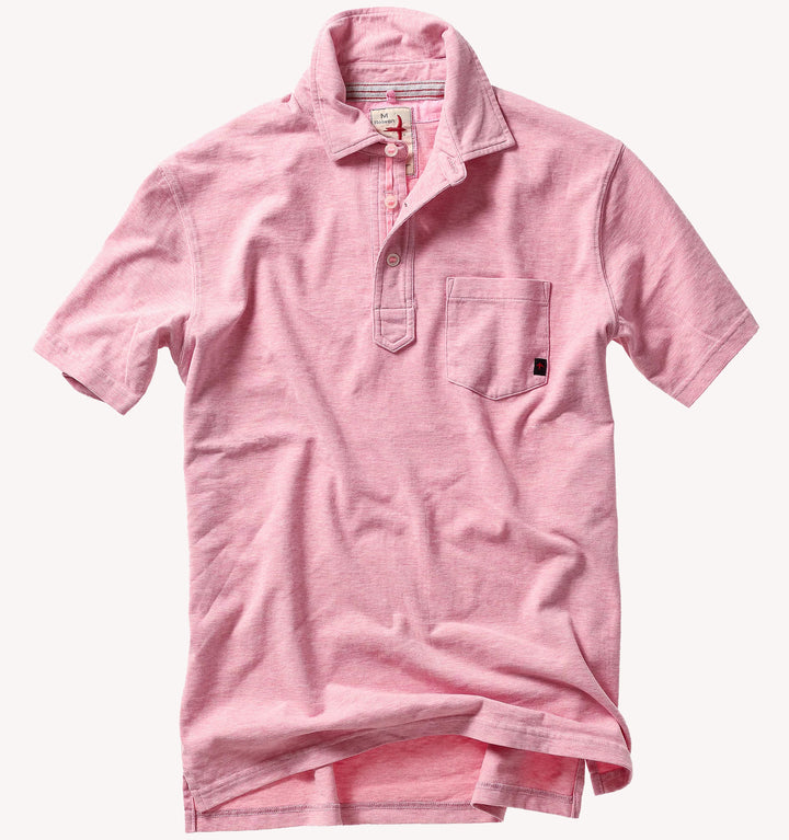 Relwen Fineline Jersey Polo in Pink White