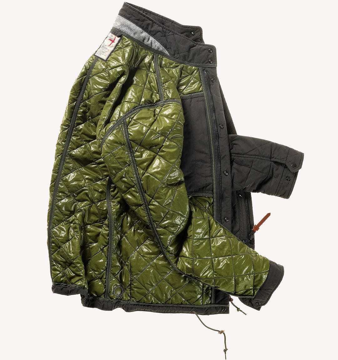 Relwen Quilted Tanker Jacket in Charcoal