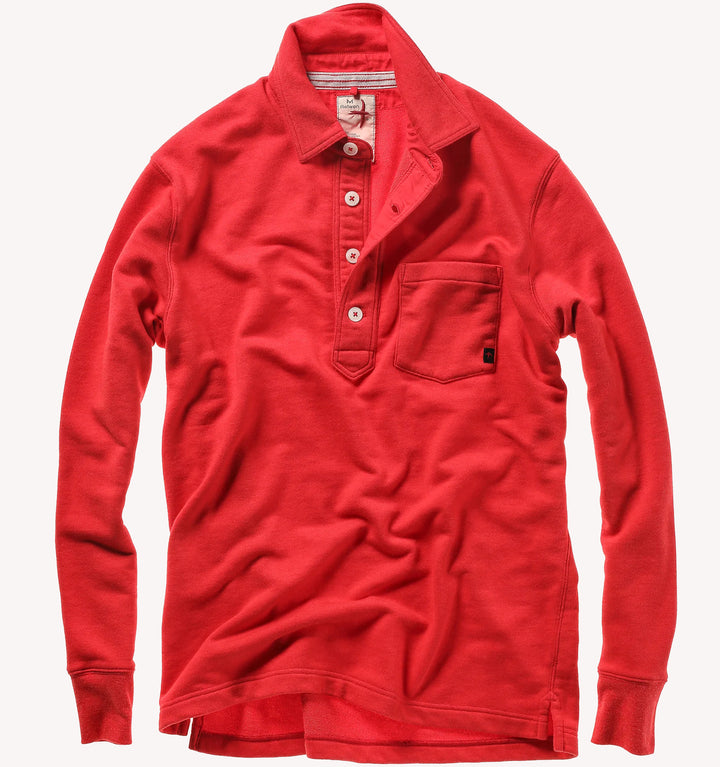 Relwen Loopback Polo in Red Heather