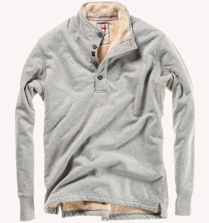 Relwen Superfleece Mock in Light Grey Heather