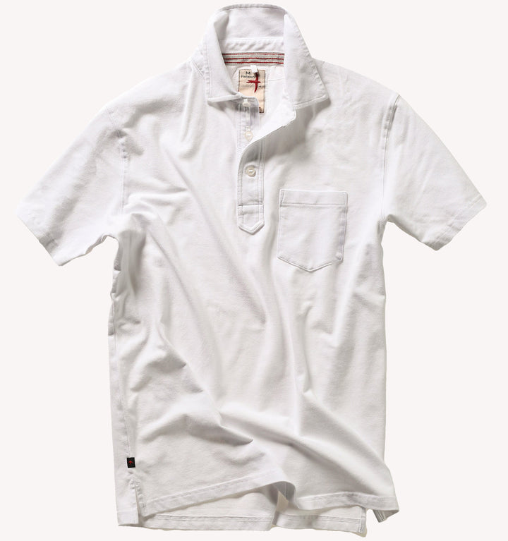 Relwen Piqué Slot Polo in White