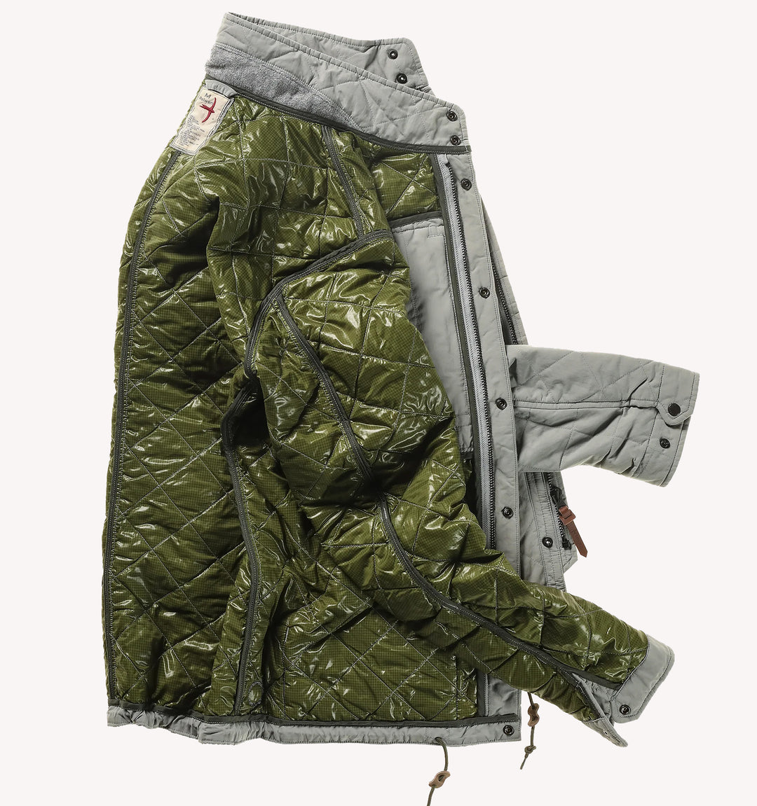 Relwen Quilted Tanker Jacket in Stone