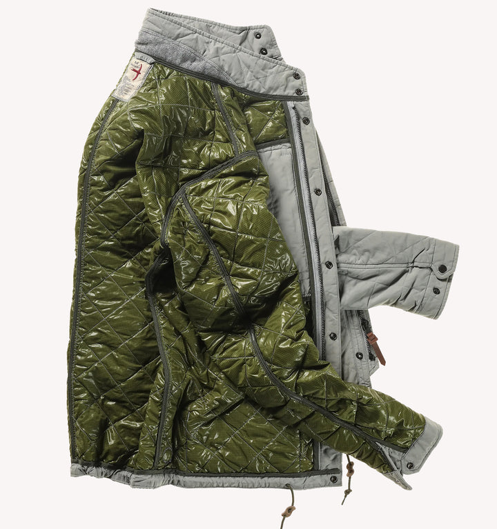 Relwen Quilted Tanker Jacket in Stone
