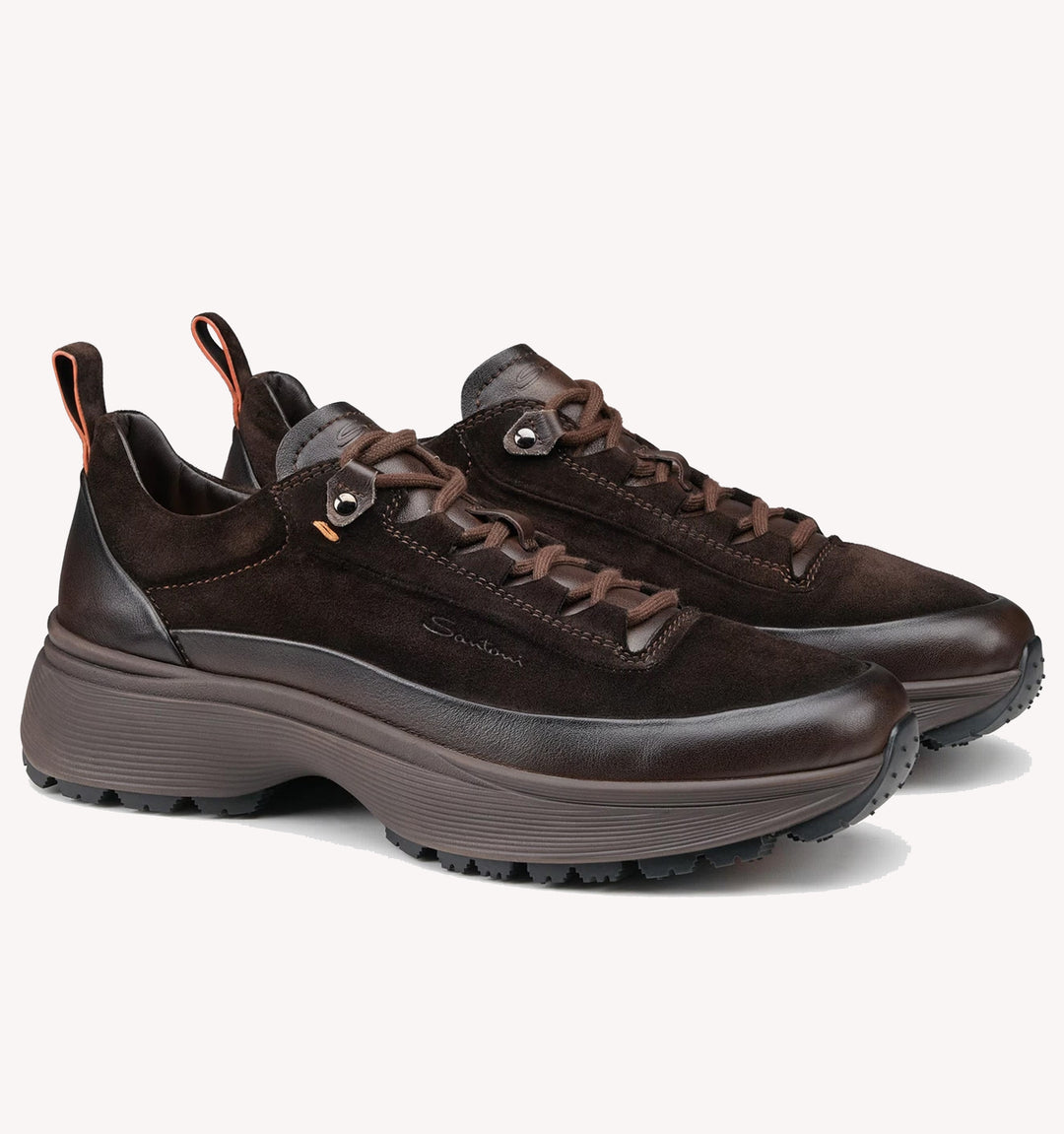 Santoni Bounce Sneaker in Quercia Brown