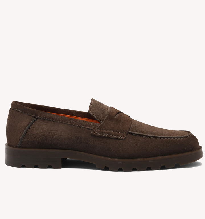 Santoni Rock Loafer in Dark Brown