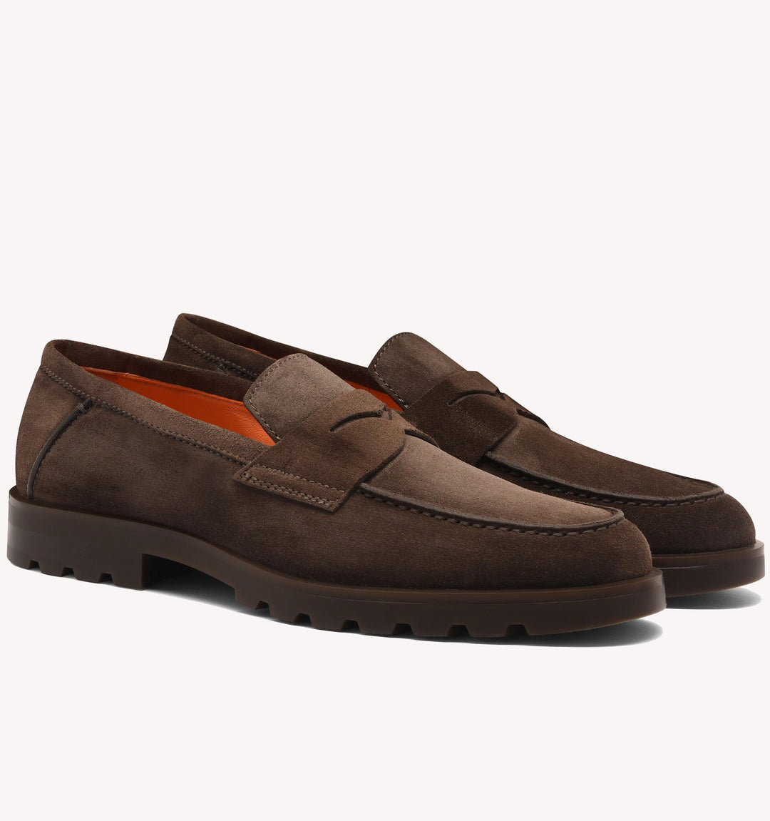 Santoni Rock Loafer in Dark Brown