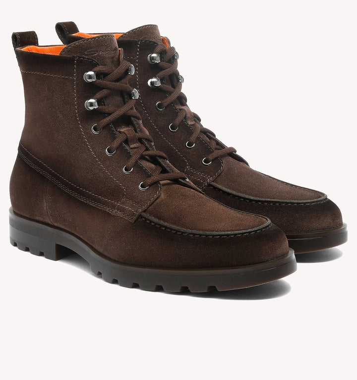 Santoni Flair Boots in Dark Brown