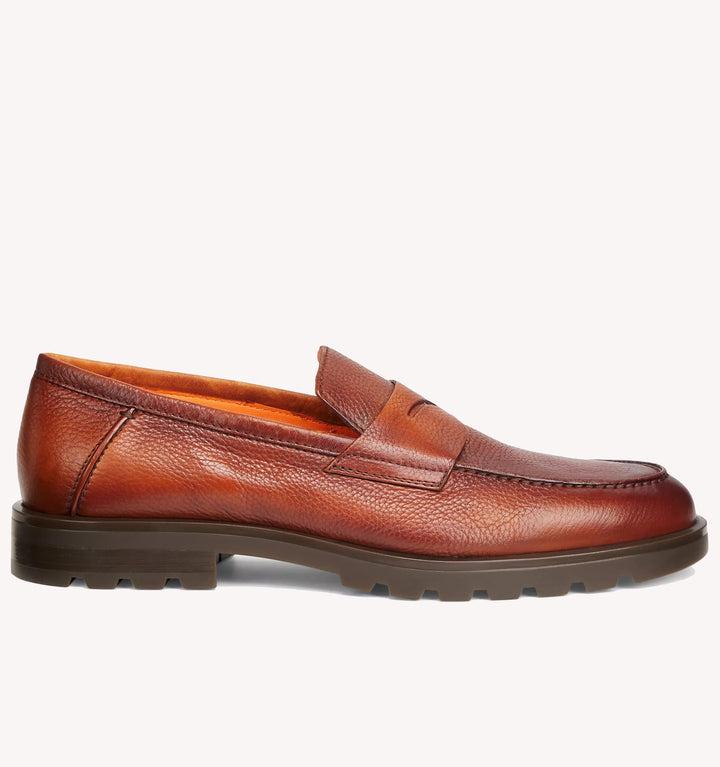 Santoni Rock Loafer in Brown