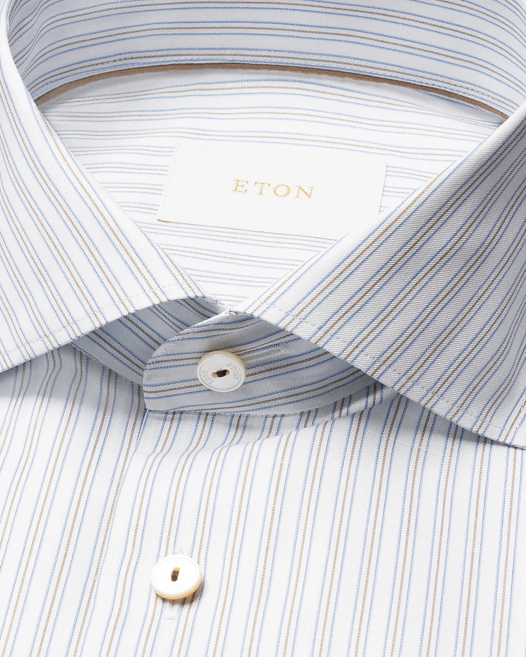 Eton Stripe Dress Shirt in White Multi
