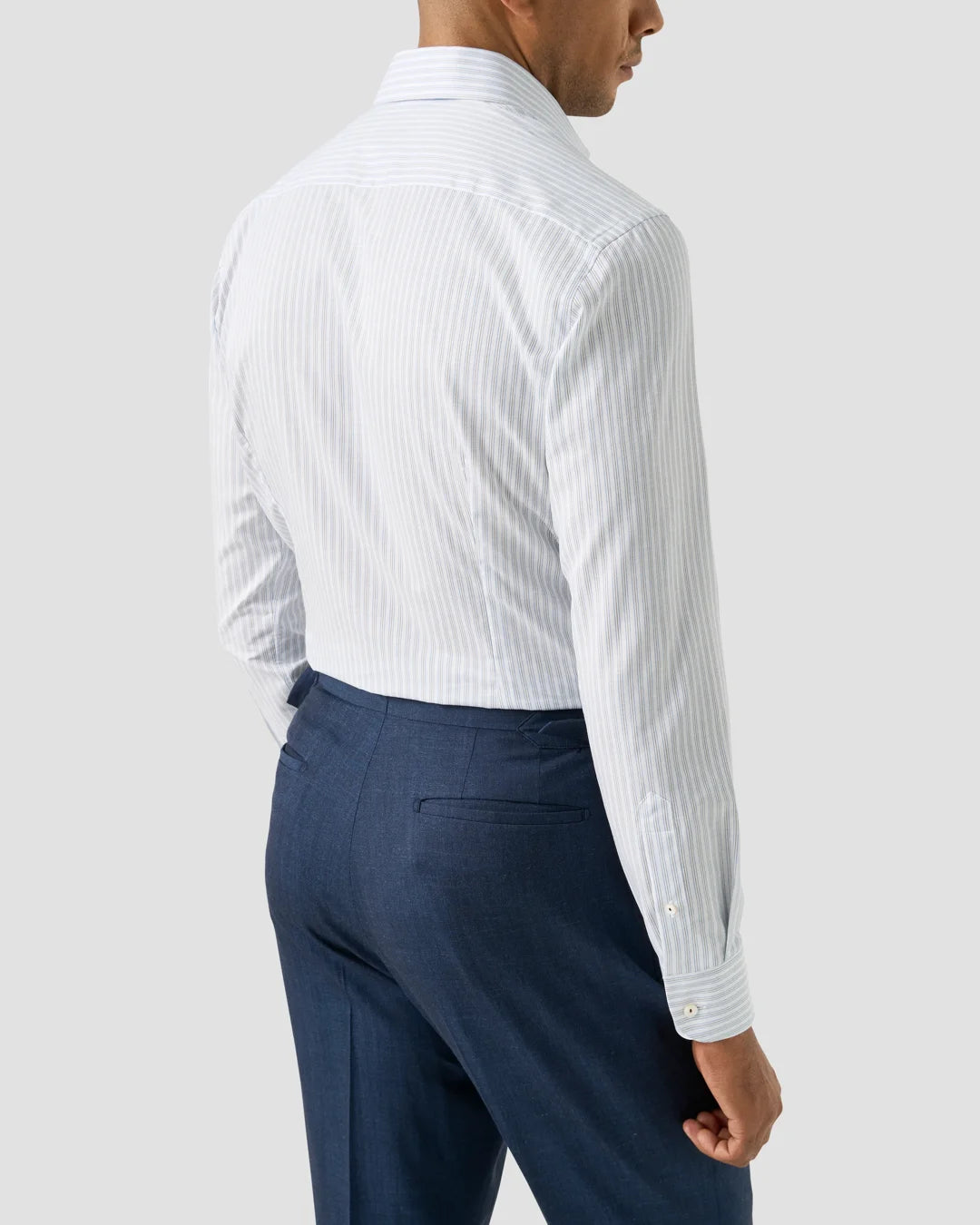 Eton Stripe Dress Shirt in White Multi