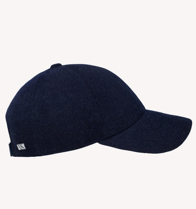 Varsity Cashmere Hat in Navy