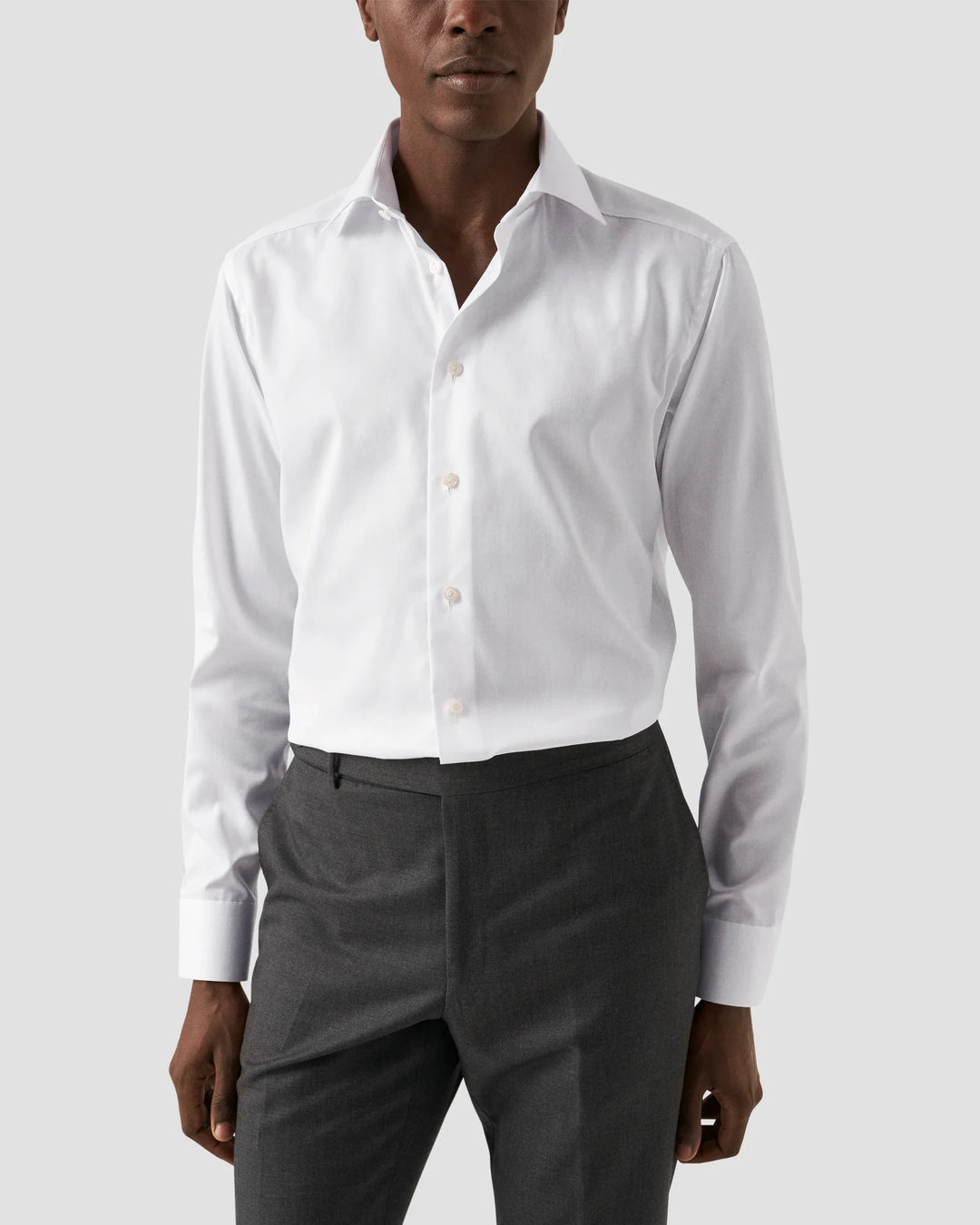 Eton Twill Dress Shirt in White