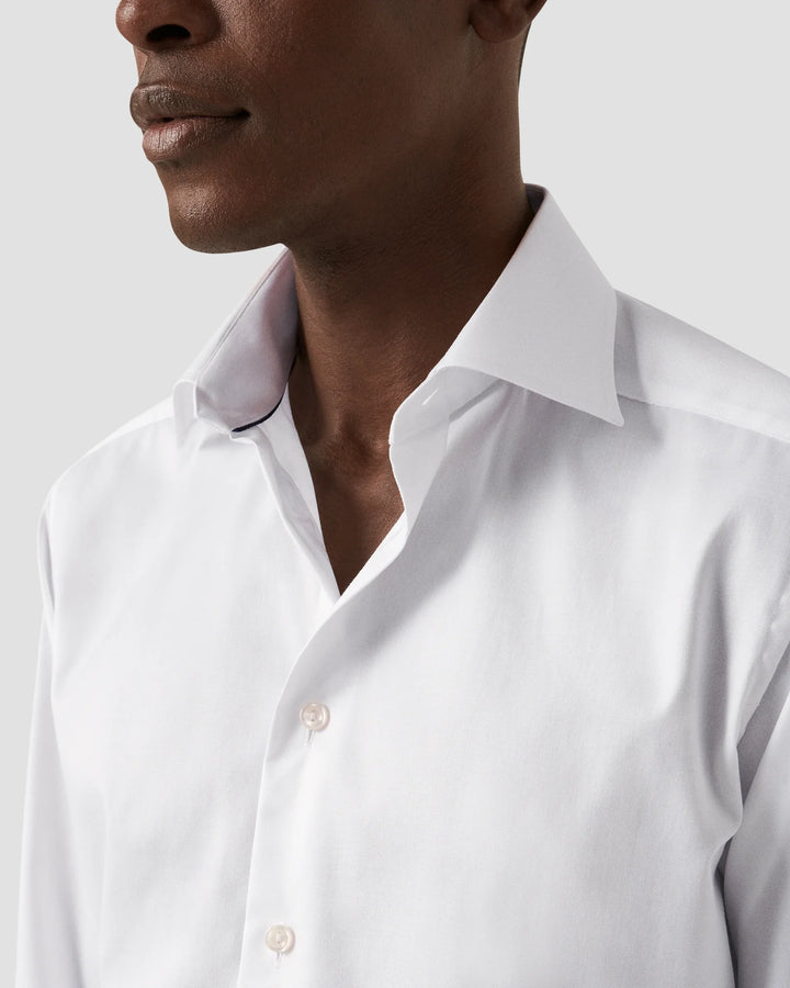 Eton Twill Dress Shirt in White