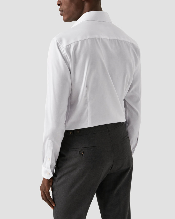 Eton Twill Dress Shirt in White