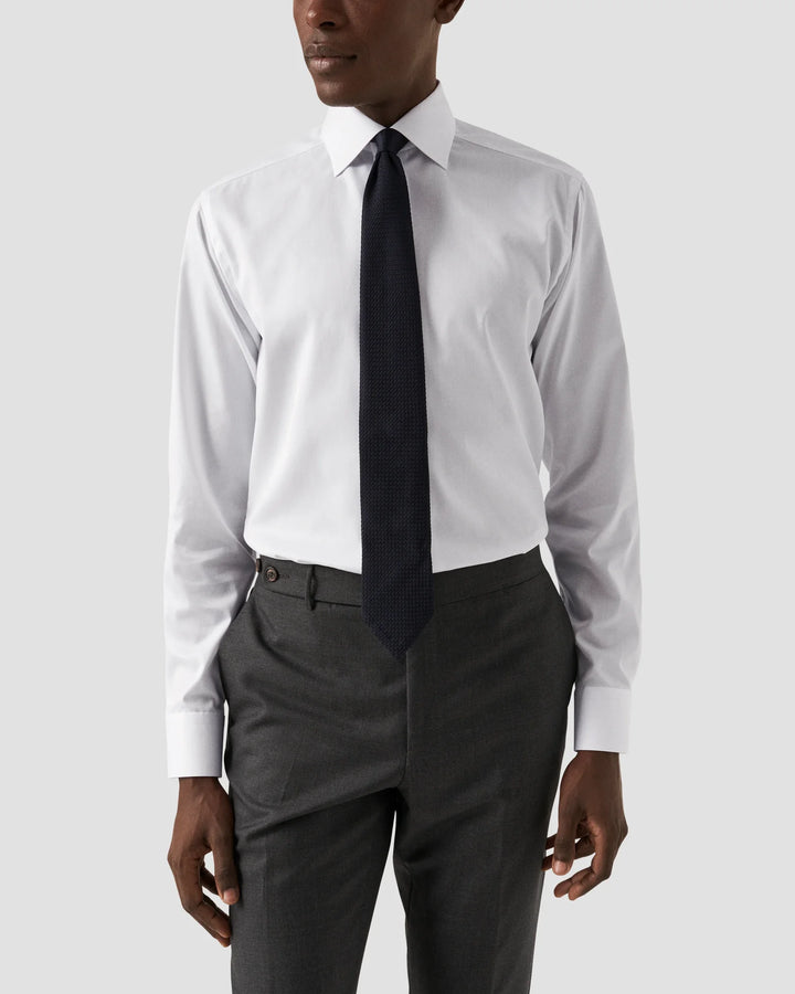 Eton Twill Dress Shirt in White