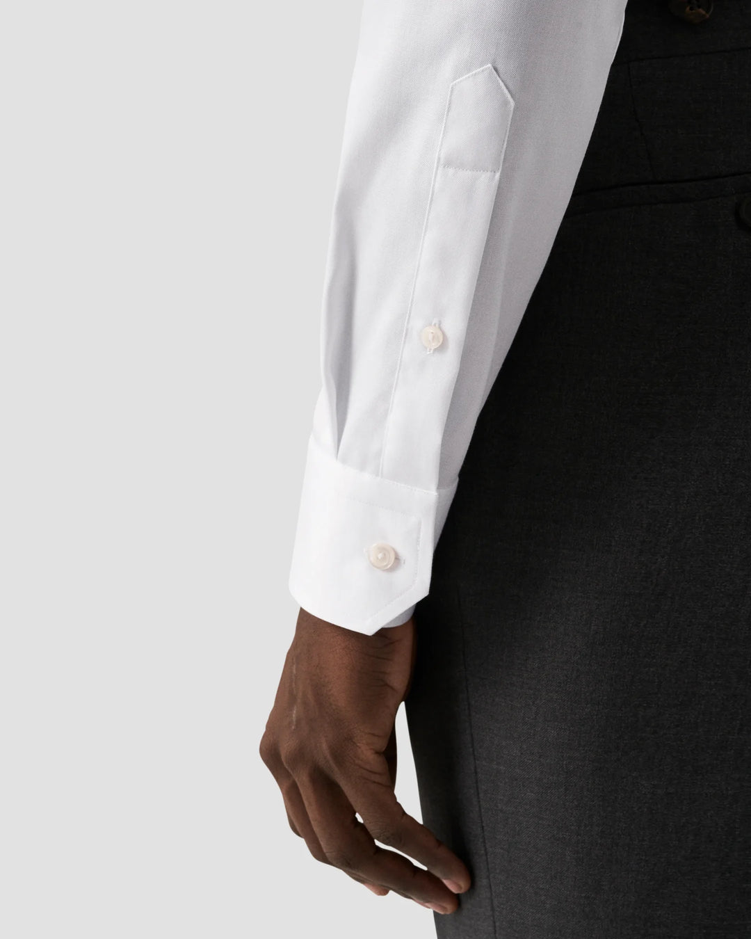 Eton Twill Dress Shirt in White