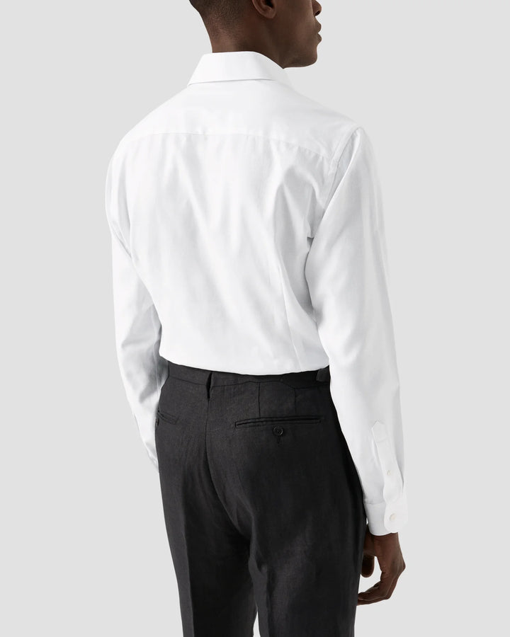 Eton Calvary Twill Dress Shirt in White