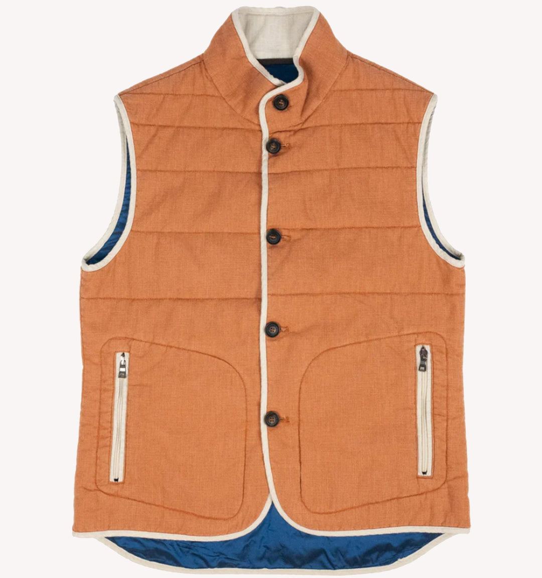 Waterville Lino Vest in Light Orange