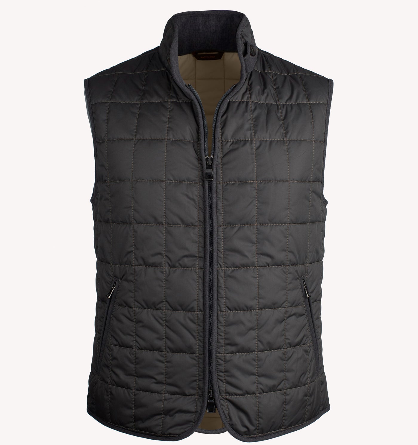 Waterville Quilted Theo Vest in Carbon