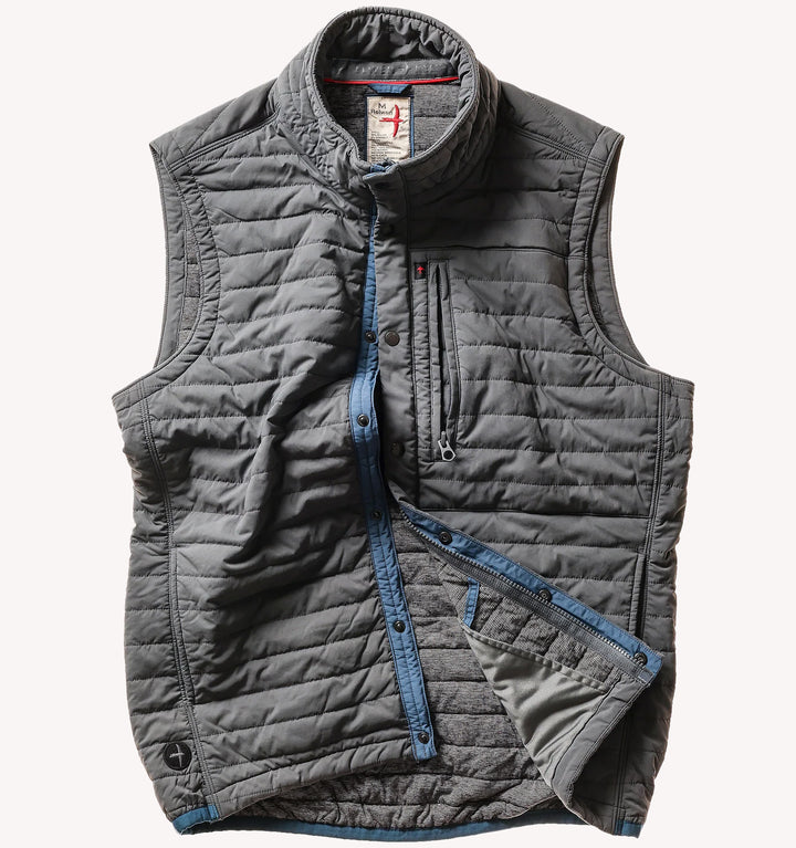 Relwen Windzip Vest in Charcoal
