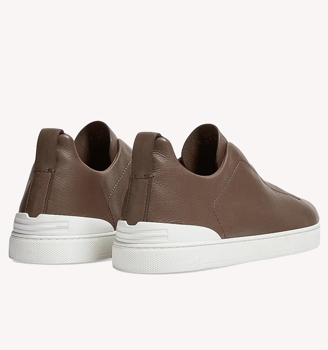 Zegna Triple Stitch Sneaker in Brown