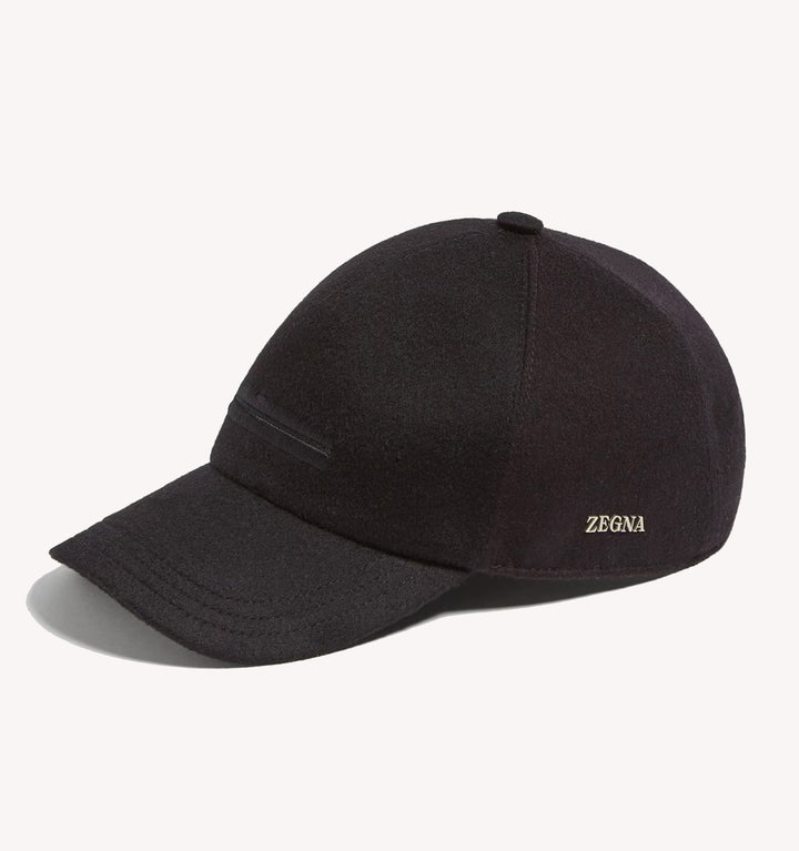 Zegna Oasi Cashmere Baseball Cap in Black