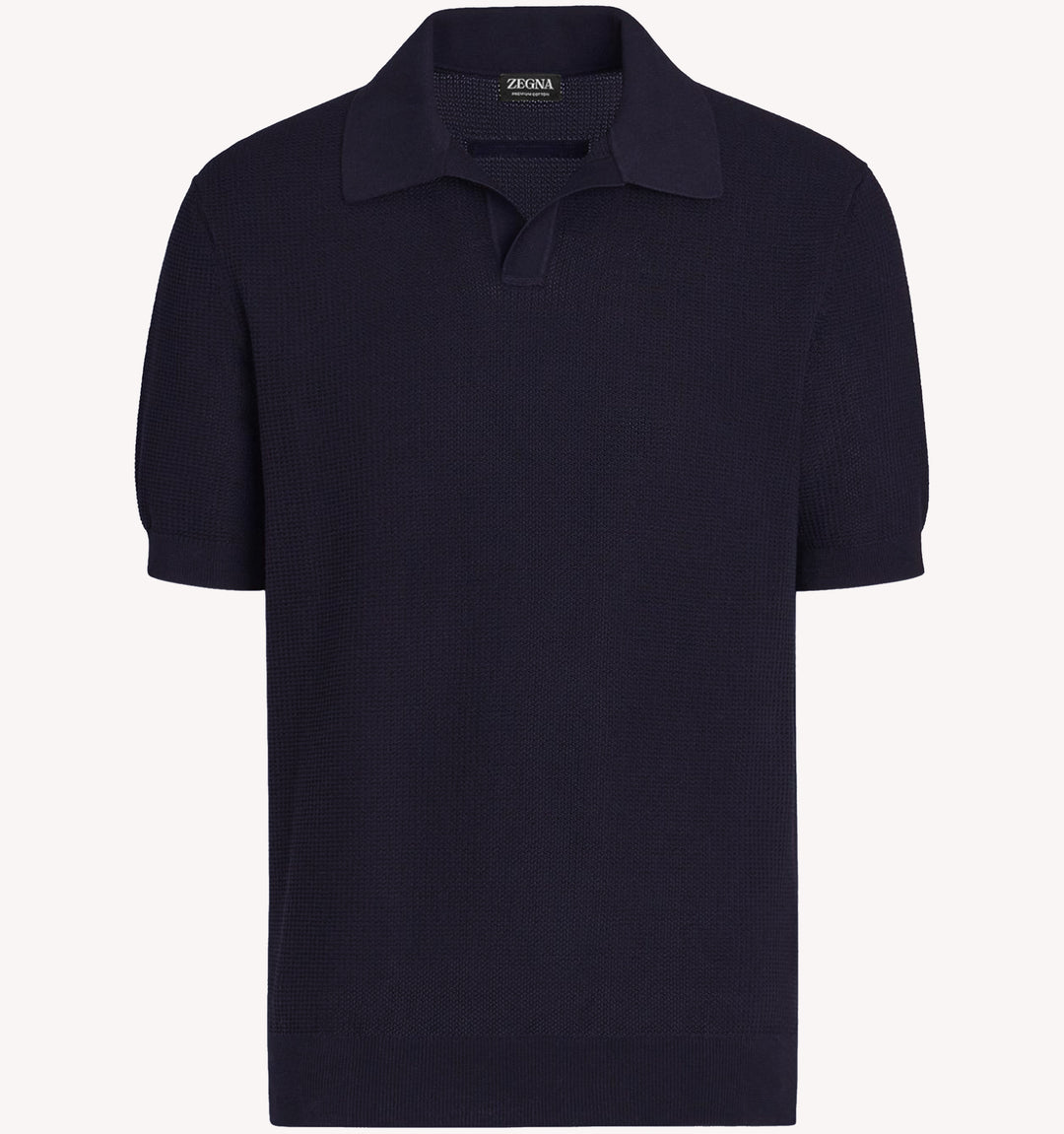 Zegna Knit Polo in Navy