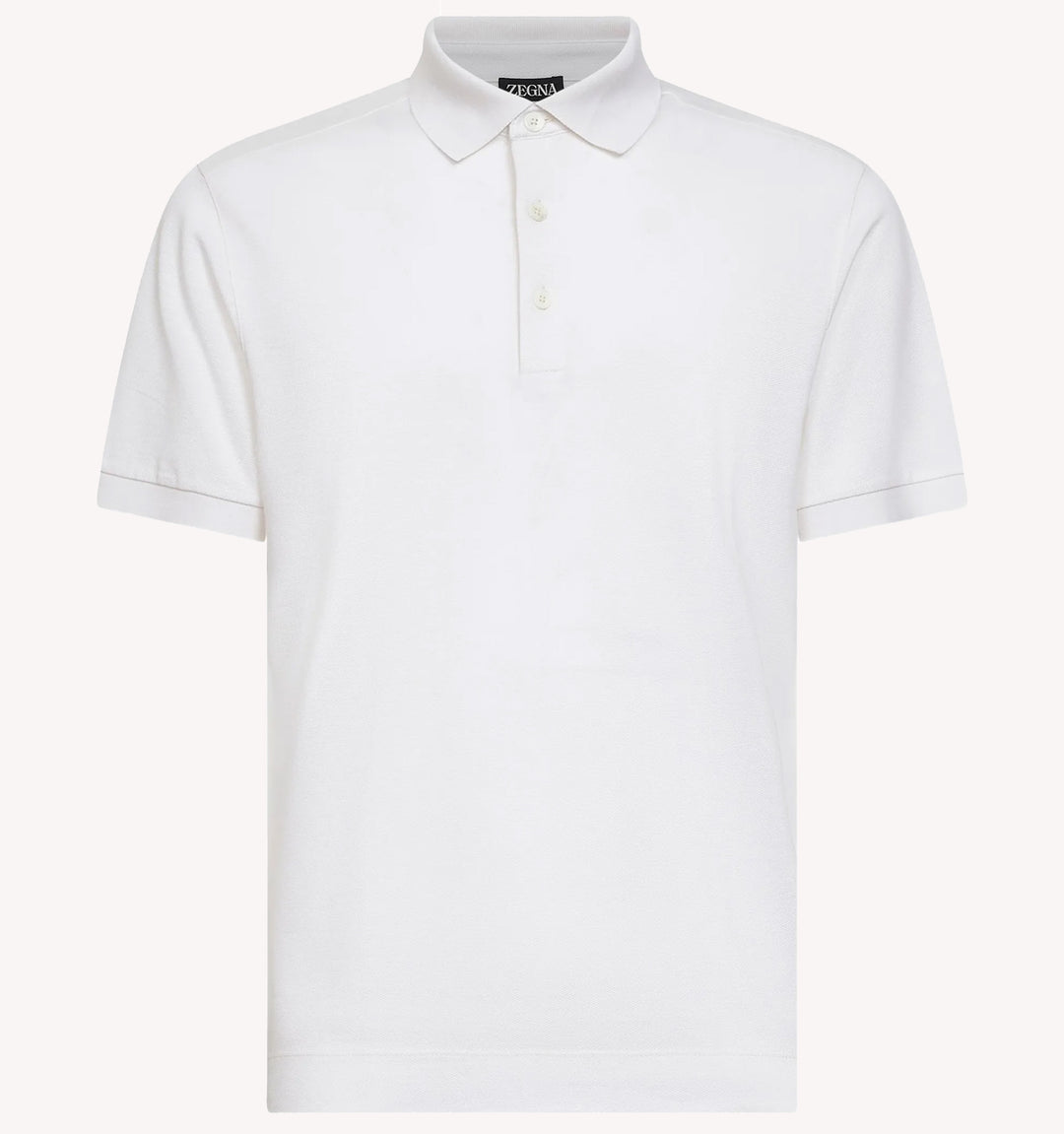 Zegna Knit Polo in White