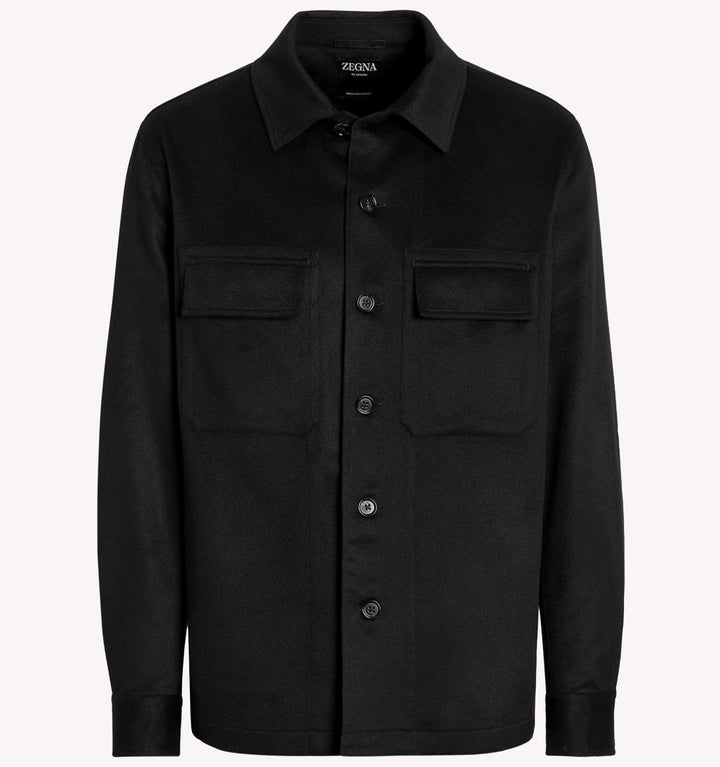 Zegna Overshirt in Black