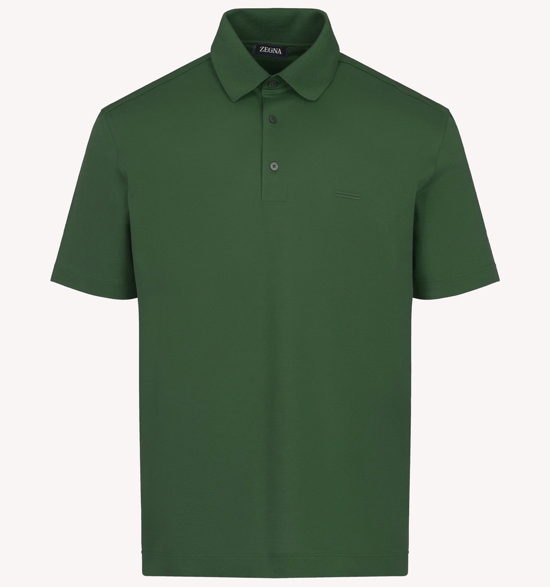 Zegna Piqué Polo in Green
