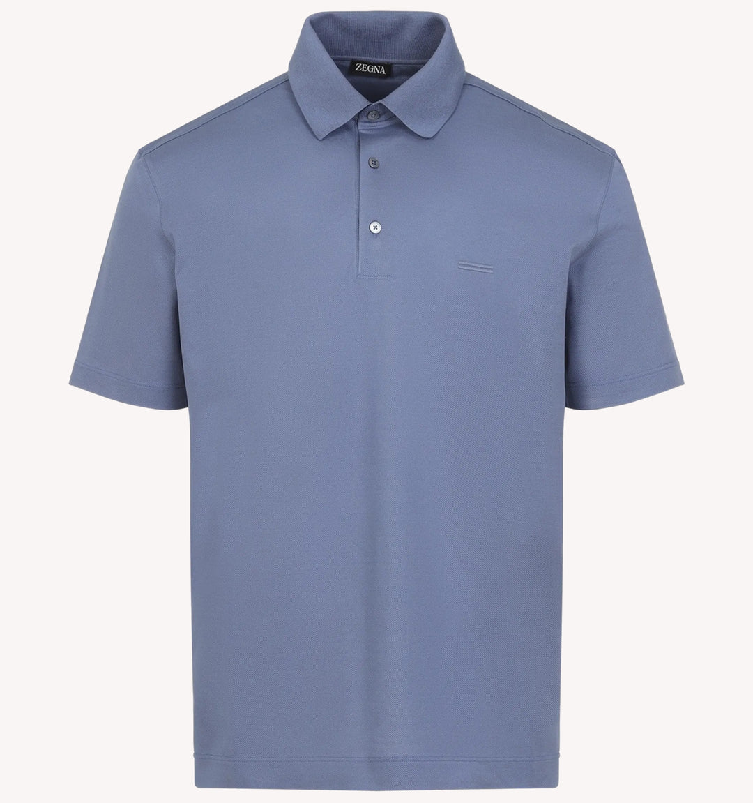 Zegna Piqué Polo in Periwinkle