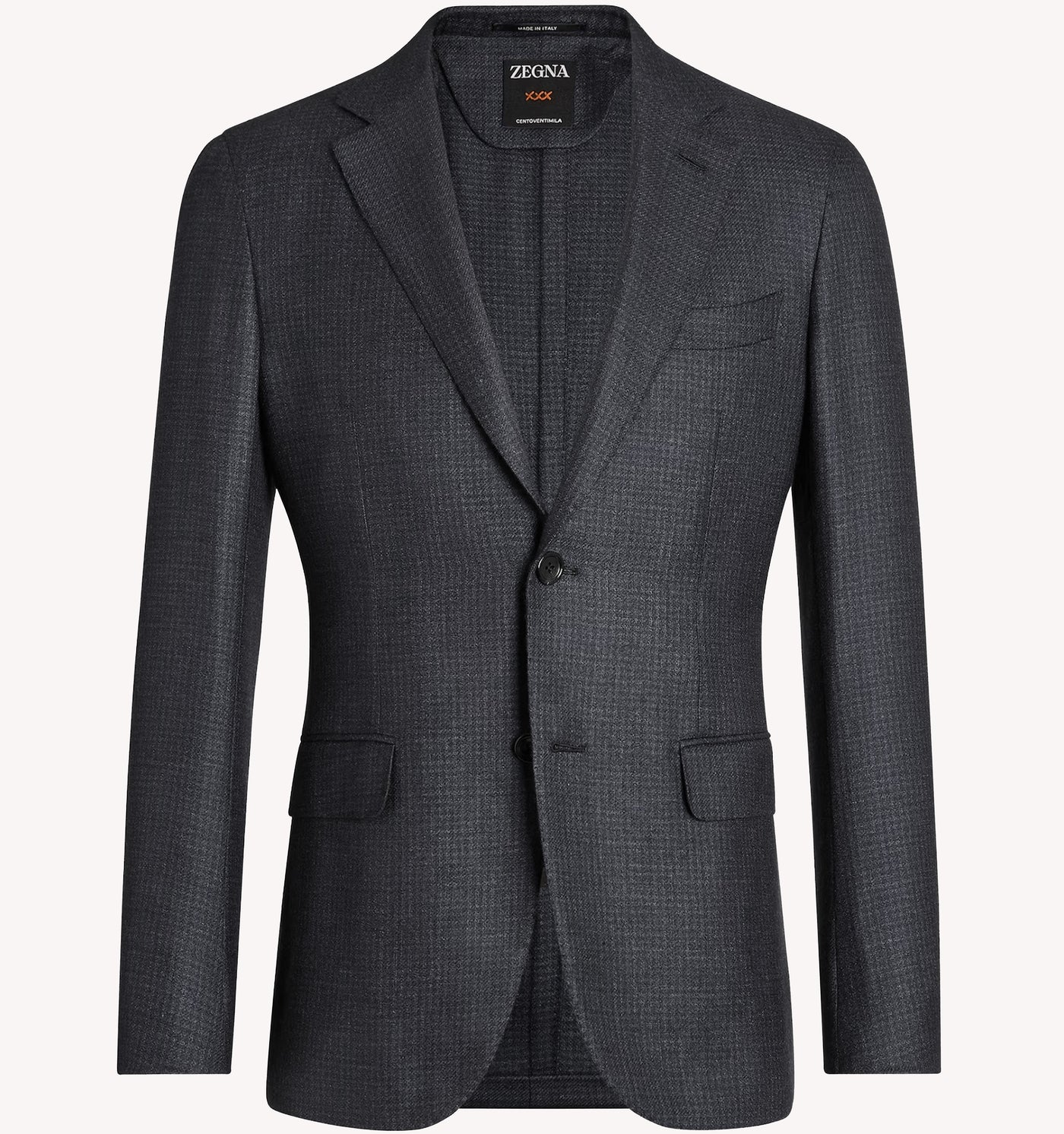 Zegna Micro Check Sport Coat in Charcoal