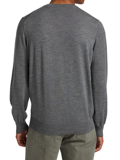 Brunello Cucinelli V-Neck Sweater in Charcoal