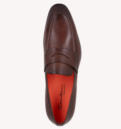 Santoni Blooming Loafer in Brown